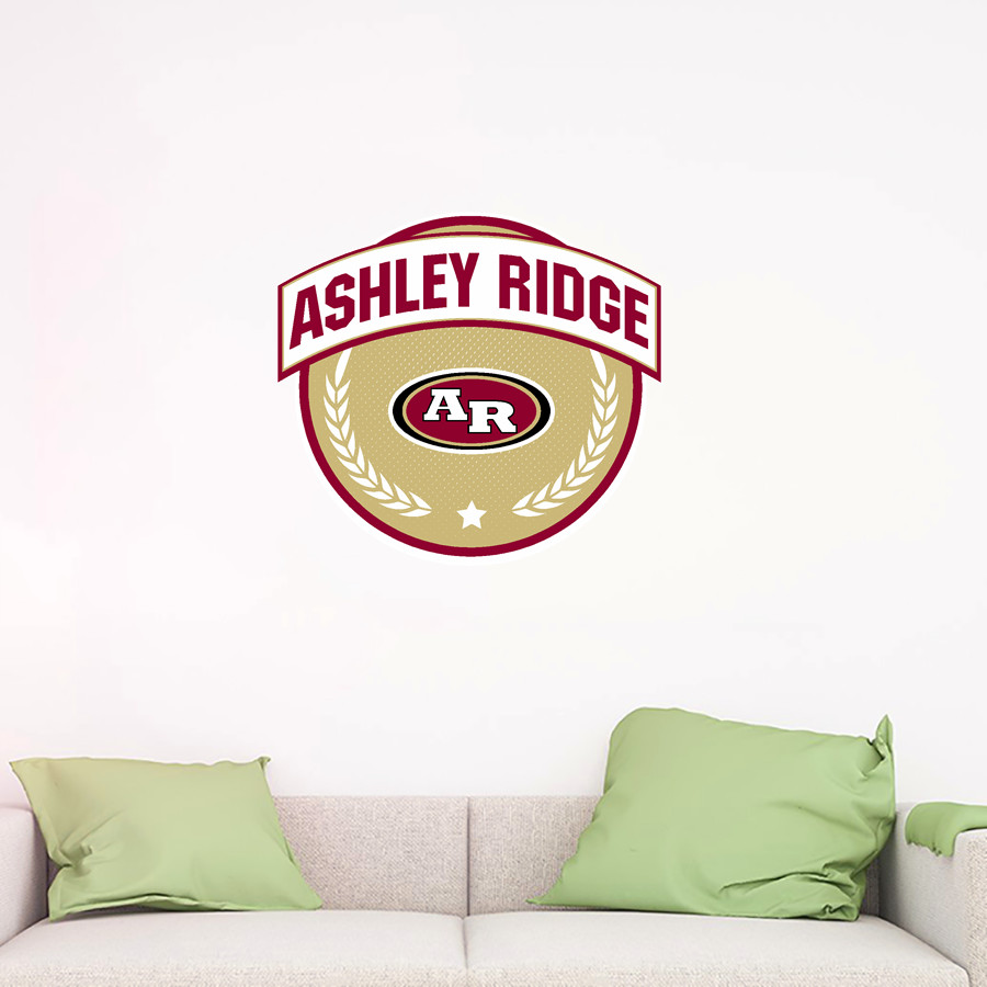 Ashley Ridge Swamp Foxes <span class="pdp-name-mascot">Ashley Ridge Swamp Foxes</span> Wall Decal - Circle With Banner