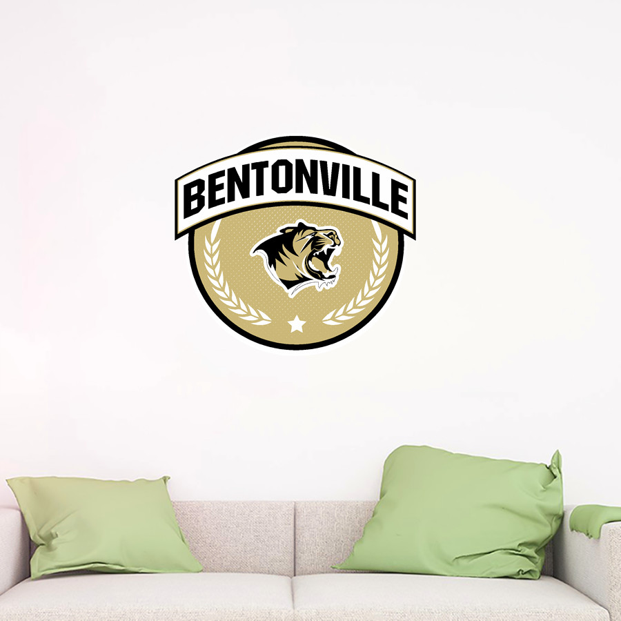 BENTONVILLE HIGH SCHOOL TIGERS <span class="pdp-name-mascot">BENTONVILLE TIGERS</span> Wall Decal - Circle With Banner