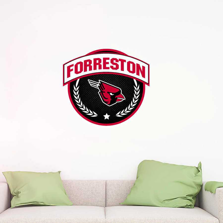 FORRESTON HIGH SCHOOL CARDINALS <span class="pdp-name-mascot">FORRESTON CARDINALS</span> Wall Decal - Circle With Banner