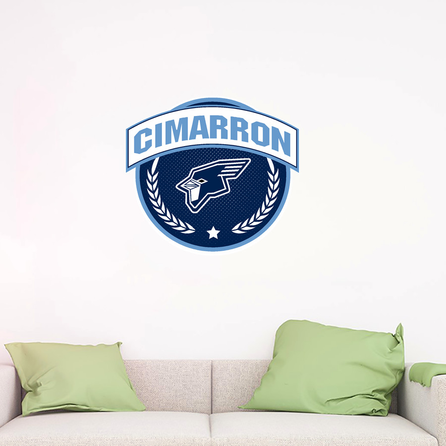 CIMARRON HIGH SCHOOL BLUEJAYS Wall Decal - Circle With Banner
