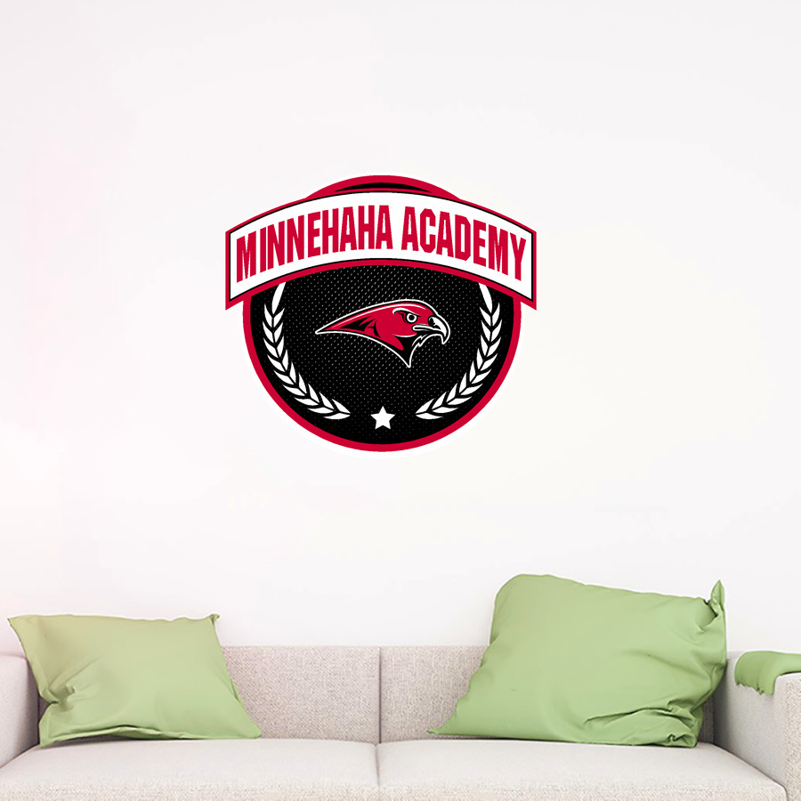 Minnehaha Academy Redhawks <span class="pdp-name-mascot">Minnehaha Academy Redhawks</span> Wall Decal - Circle With Banner