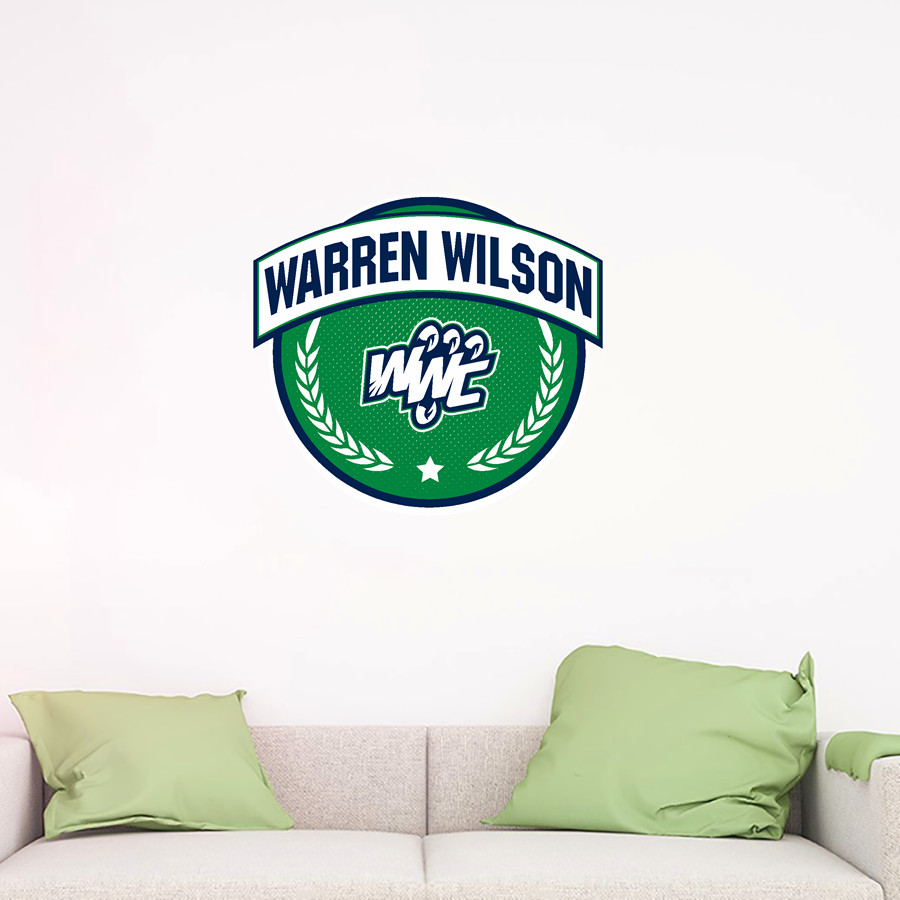 Warren Wilson Owls Wall Decal - Circle With Banner