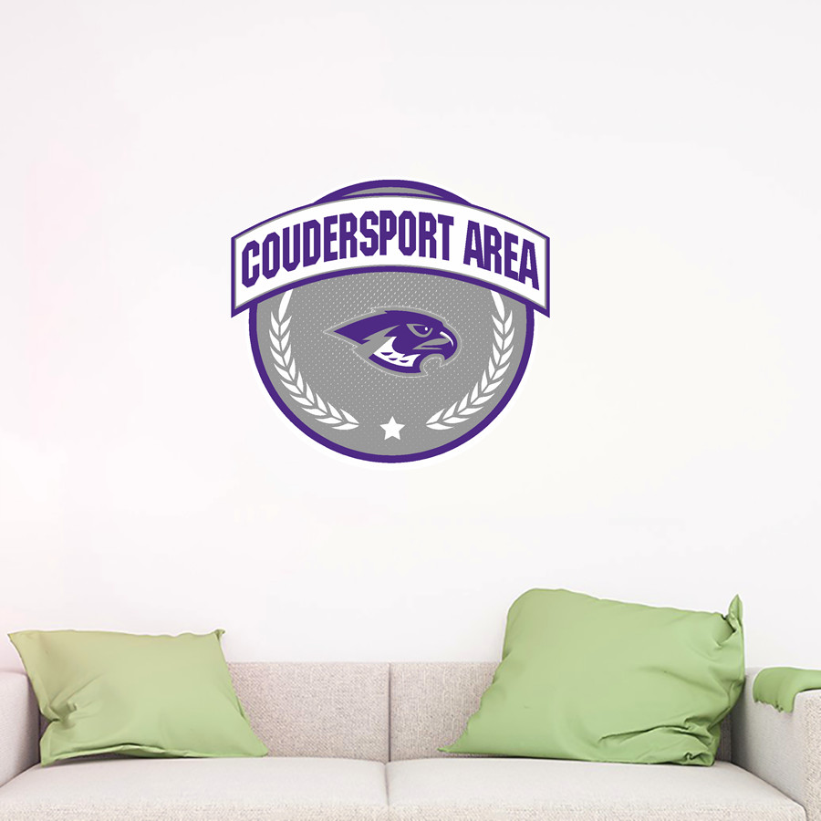 Coudersport Area Falcons Wall Decal - Circle With Banner