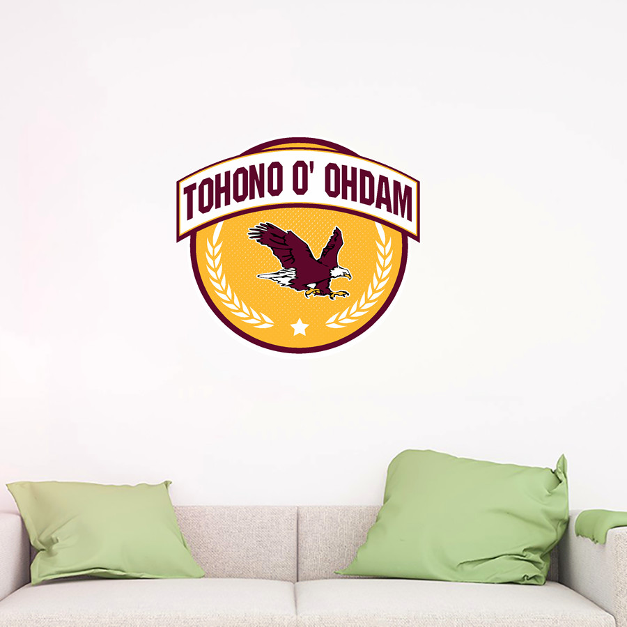 TOHONO O' OHDAM HIGH SCHOOL EAGLES <span class="pdp-name-mascot">TOHONO O' OHDAM EAGLES</span> Wall Decal - Circle With Banner