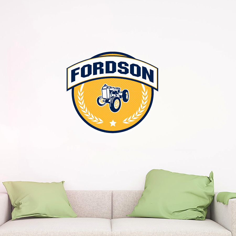 FORDSON HIGH SCHOOL TRACTORS ONLINE STORE <span class="pdp-name-mascot">FORDSON TRACTORS</span> Wall Decal - Circle With Banner