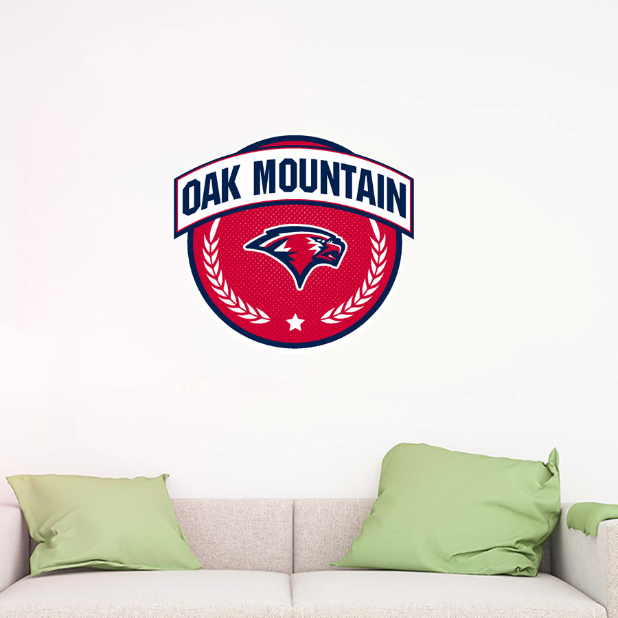 Oak Mountain Eagles Wall Decal - Circle With Banner