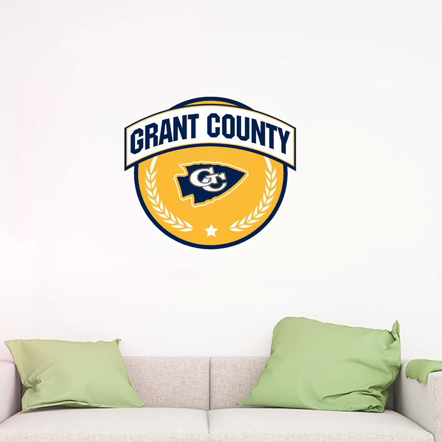 Grant County Braves The Official Online Store <span class="pdp-name-mascot">Grant County Braves</span> Wall Decal - Circle With Banner