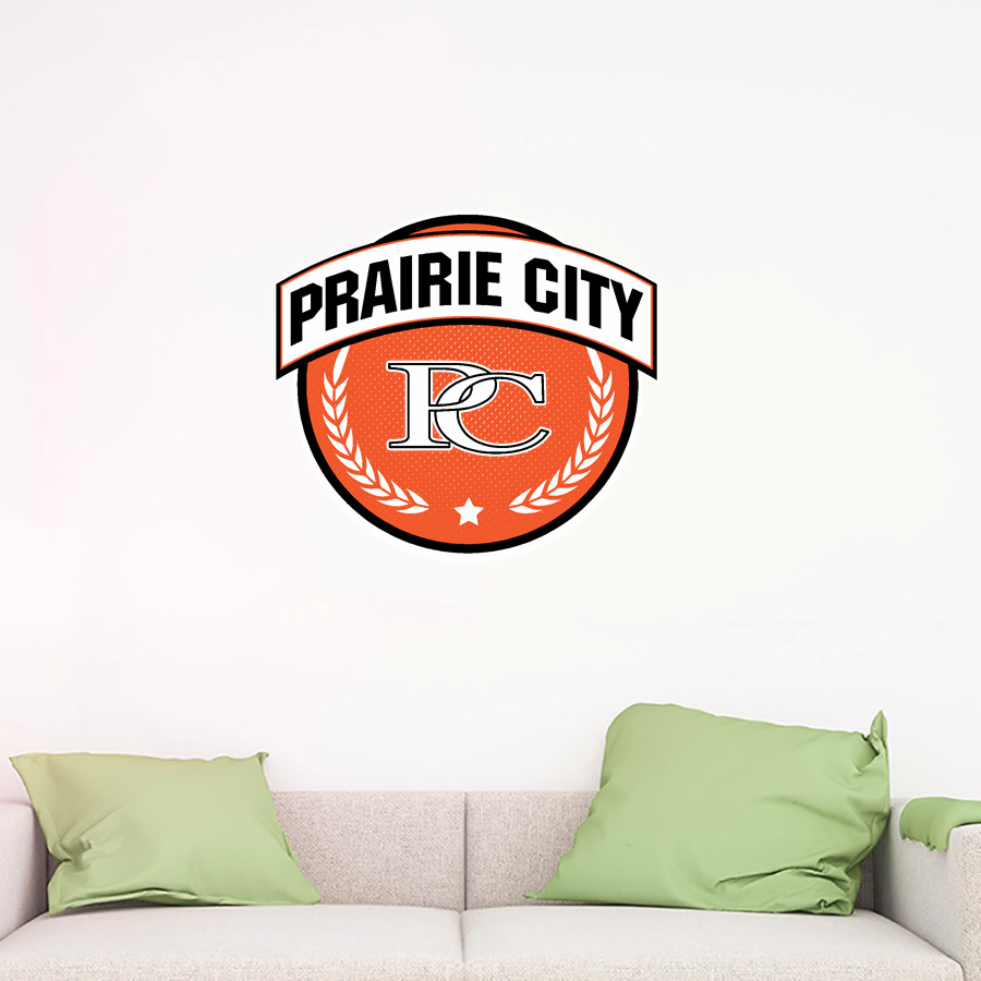 PRAIRIE CITY SCHOOL PANTHERS <span class="pdp-name-mascot">PRAIRIE CITY PANTHERS</span> Wall Decal - Circle With Banner