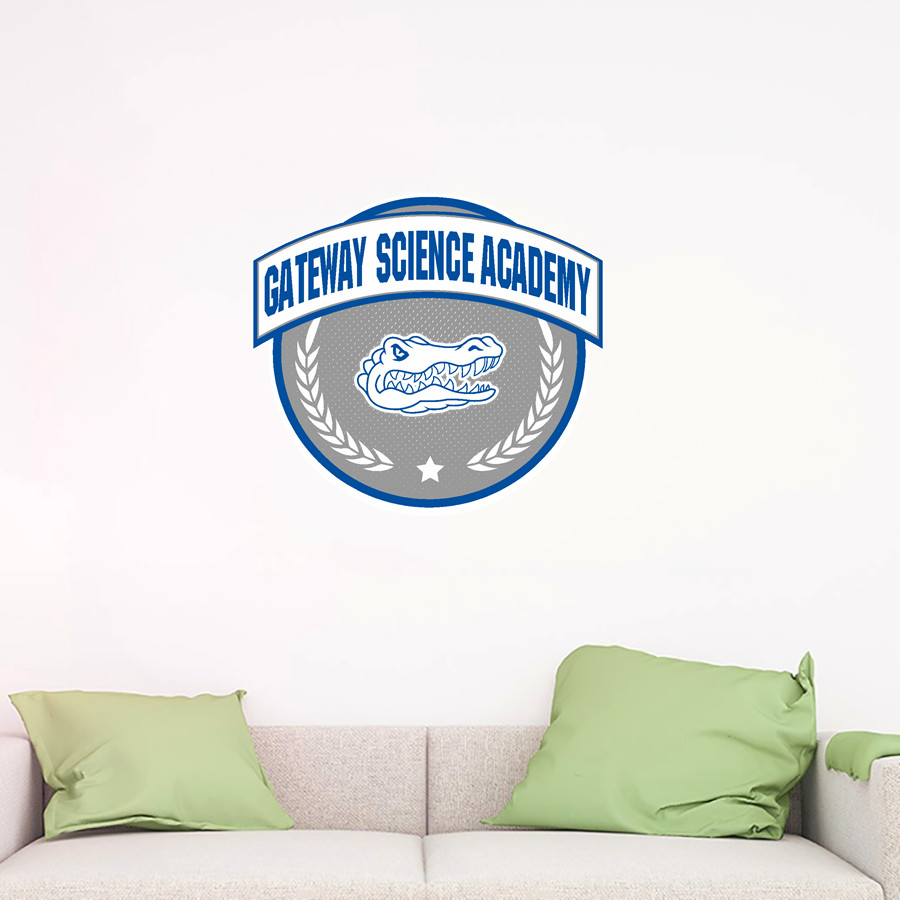 GATEWAY SCIENCE ACADEMY GATORS <span class="pdp-name-mascot">GATEWAY SCIENCE ACADEMY GATORS</span> Wall Decal - Circle With Banner