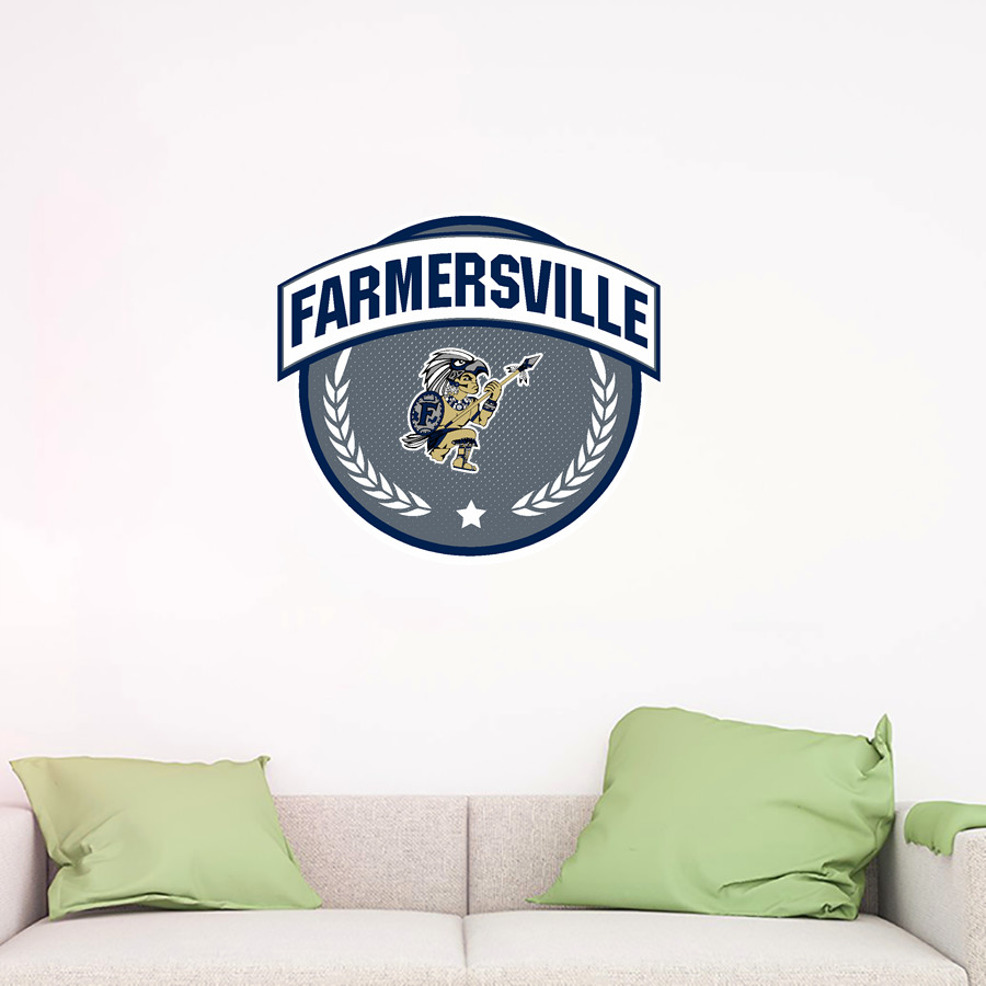 FARMERSVILLE HIGH SCHOOL AZTECS <span class="pdp-name-mascot">FARMERSVILLE AZTECS</span> Wall Decal - Circle With Banner