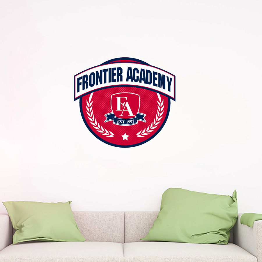 Frontier Academy Wolverines <span class="pdp-name-mascot">Frontier Academy Wolverines</span> Wall Decal - Circle With Banner