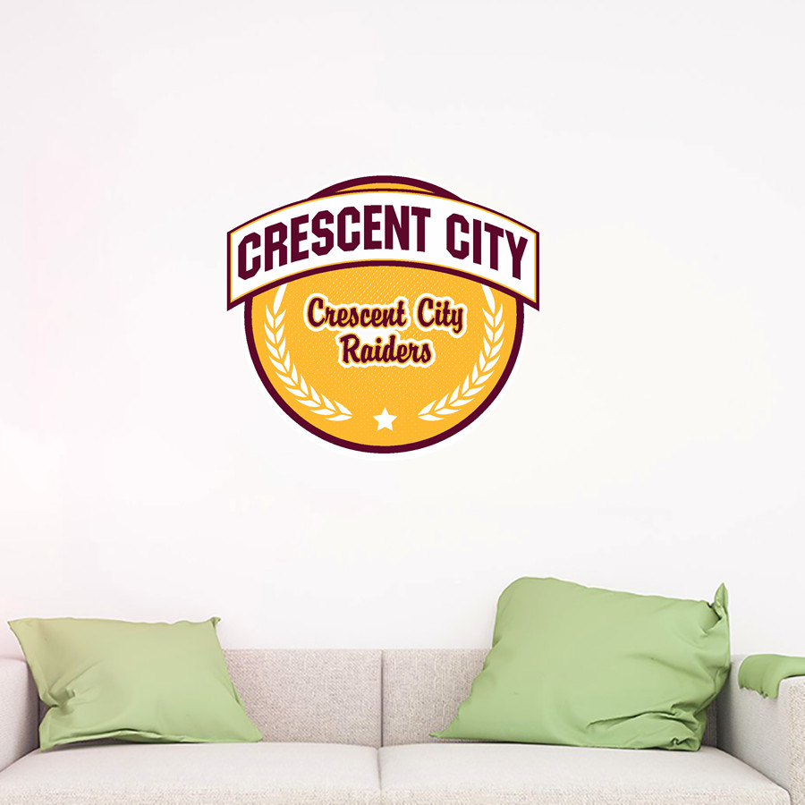 CRESCENT CITY SENIOR HIGH SCHOOL RAIDERS <span class="pdp-name-mascot">CRESCENT CITY RAIDERS</span> Wall Decal - Circle With Banner
