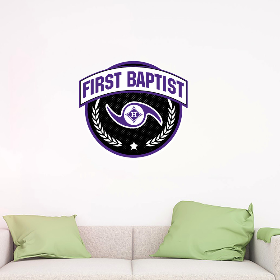 First Baptist Hurricanes <span class="pdp-name-mascot">First Baptist Hurricanes</span> Wall Decal - Circle With Banner