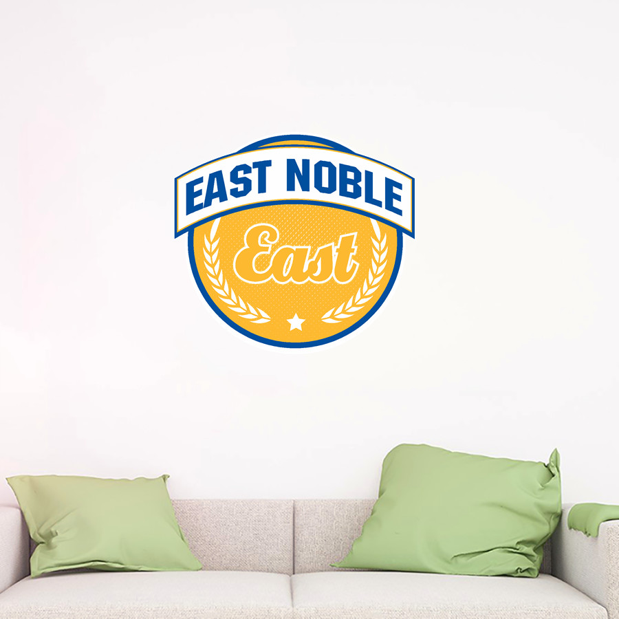 EAST NOBLE HIGH SCHOOL KNIGHTS <span class="pdp-name-mascot">EAST NOBLE KNIGHTS</span> Wall Decal - Circle With Banner