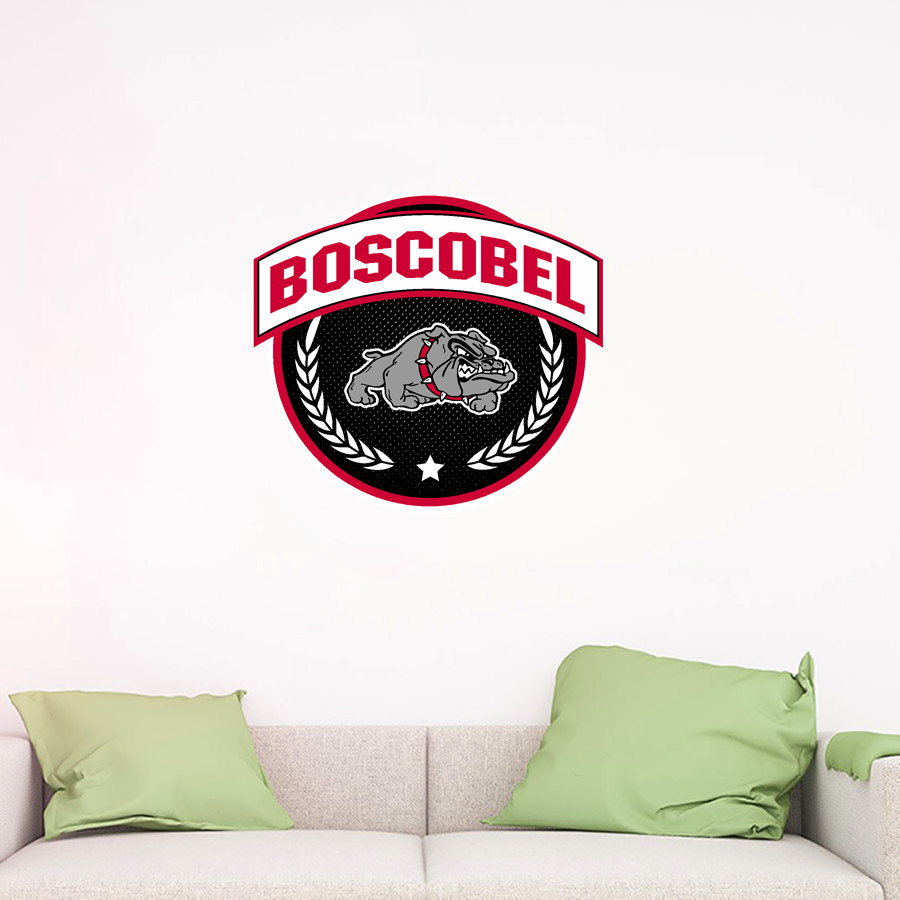 Boscobel Bulldogs Wall Decal - Circle With Banner