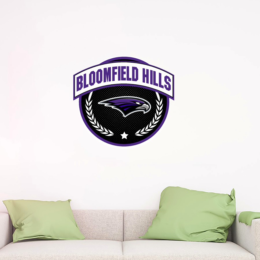 Bloomfield Hills Black hawks official sideline store <span class="pdp-name-mascot">Bloomfield Hills Blackhawks</span> Wall Decal - Circle With Banner