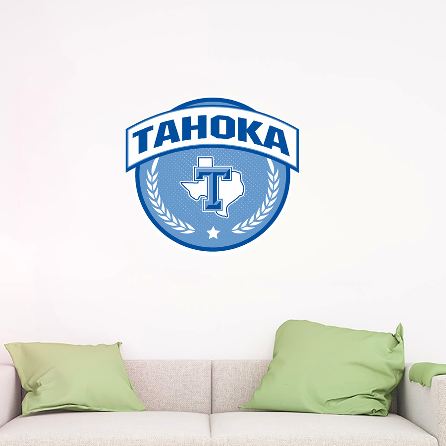 TAHOKA HIGH SCHOOL BULLDOGS <span class="pdp-name-mascot">TAHOKA BULLDOGS</span> Wall Decal - Circle With Banner