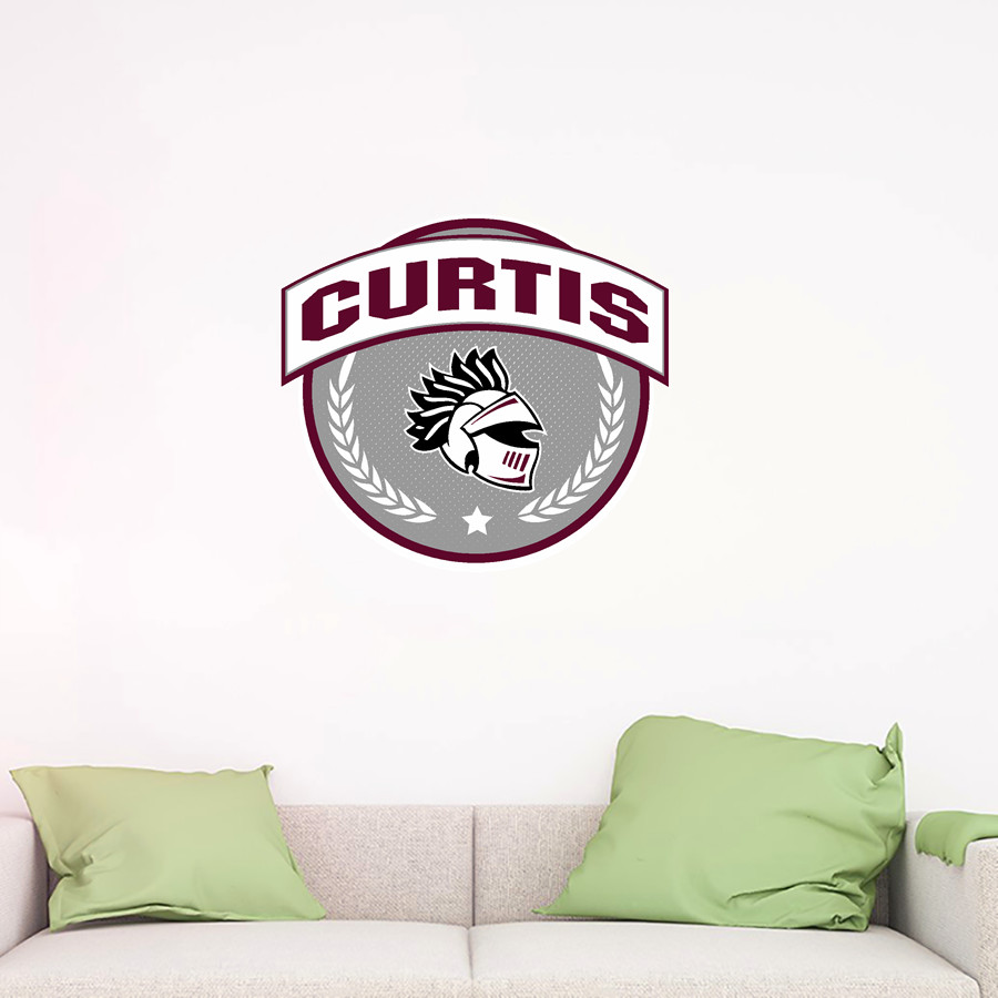Curtis Warriors <span class="pdp-name-mascot">Curtis Warriors</span> Wall Decal - Circle With Banner