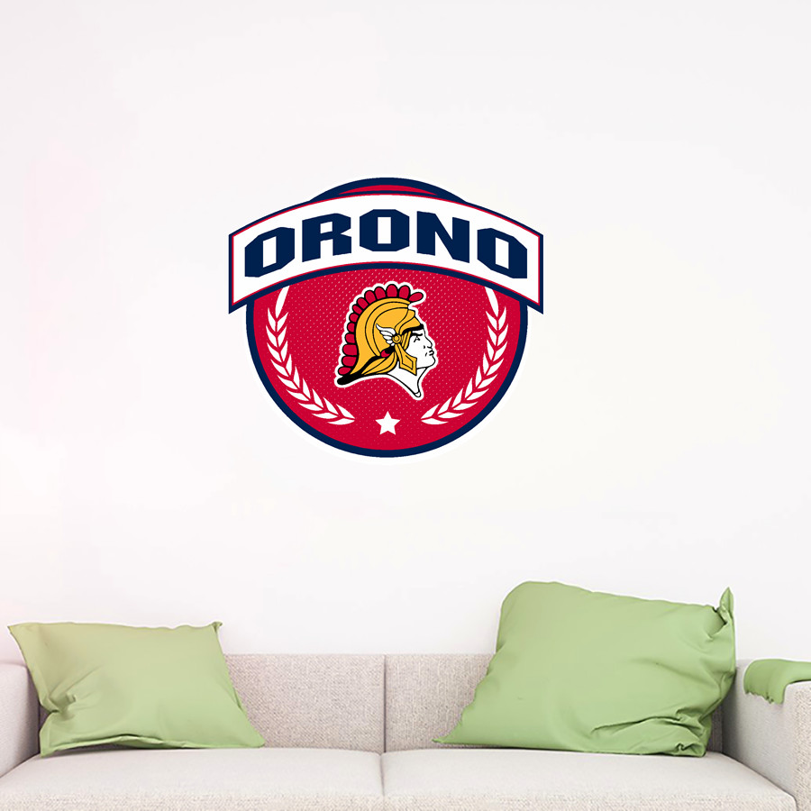 ORONO HIGH SCHOOL SPARTANS Wall Decal - Circle With Banner