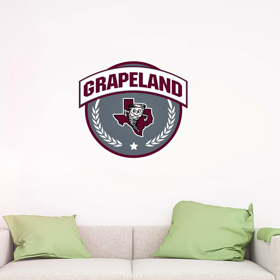 GRAPELAND HIGH SCHOOL SANDIES <span class="pdp-name-mascot">GRAPELAND SANDIES</span> Wall Decal - Circle With Banner