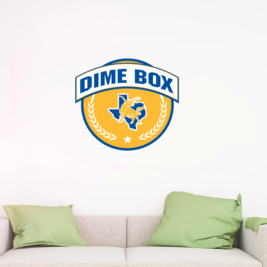 DIME BOX HIGH SCHOOL LONGHORNS <span class="pdp-name-mascot">DIME BOX LONGHORNS</span> Wall Decal - Circle With Banner