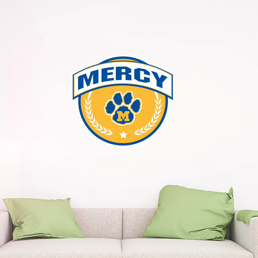 Mercy High School Tigers Online Store Wall Decal - Circle With Banner