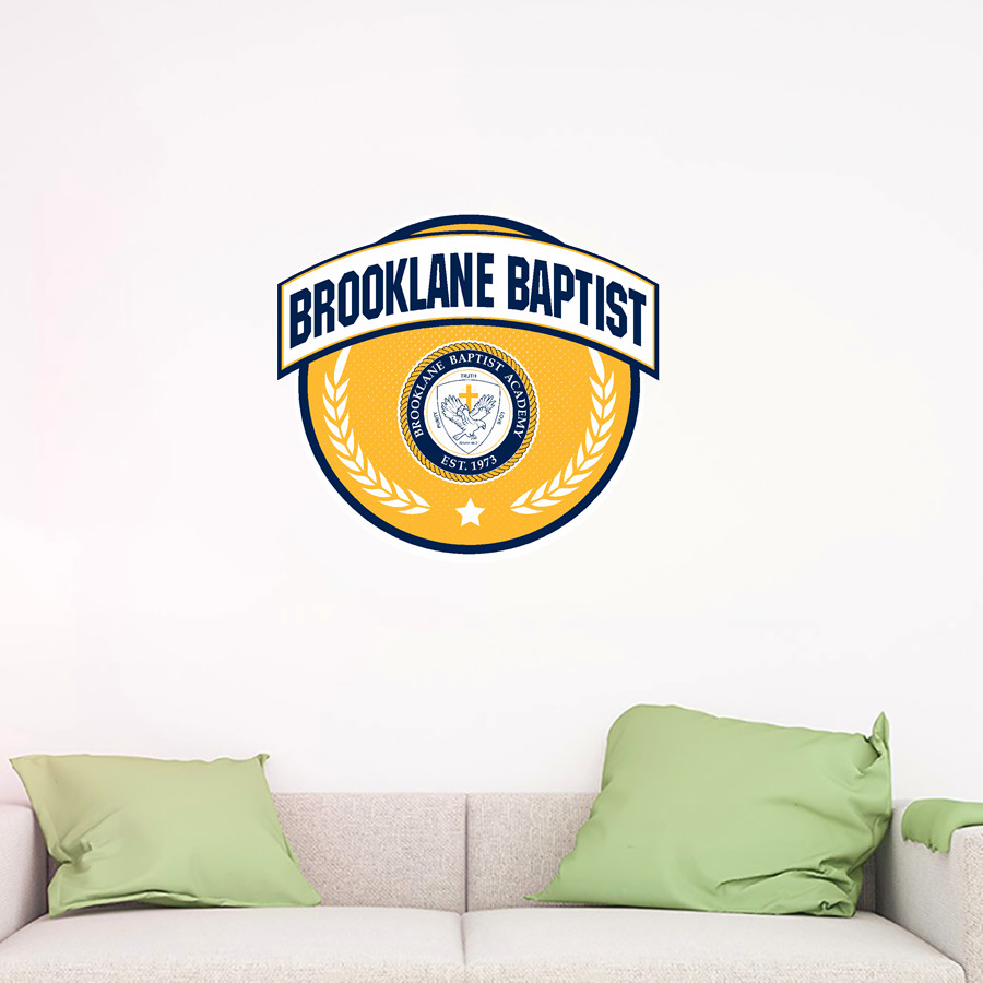 Brooklane Baptist Eagles Wall Decal - Circle With Banner