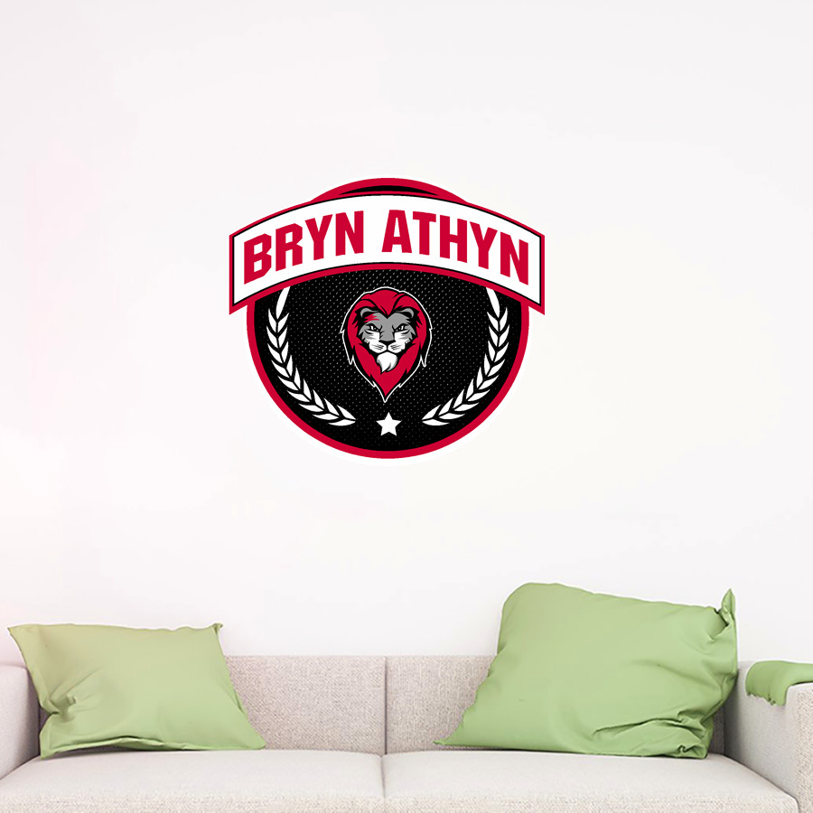 Bryn Athyn College The Official Store of the Lions <span class="pdp-name-mascot">Bryn Athyn College Lions</span> Wall Decal - Circle With Banner