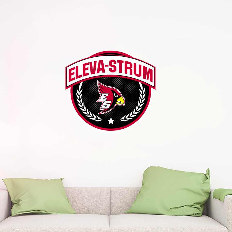 Eleva-Strum Cardinals Wall Decal - Circle With Banner