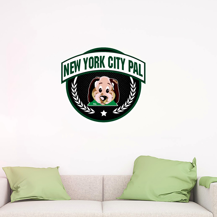 NYC Police Athletic League Online Store <span class="pdp-name-mascot">New York City PAL</span> Wall Decal - Circle With Banner