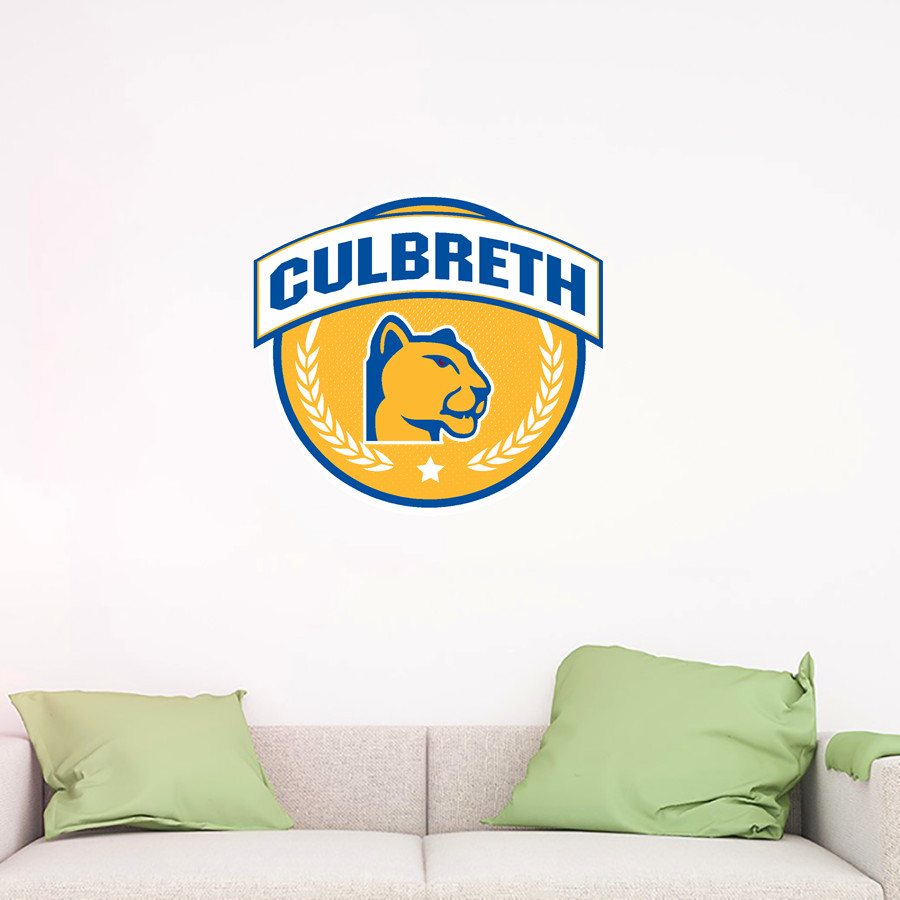 CULBRETH Cougars Wall Decal - Circle With Banner