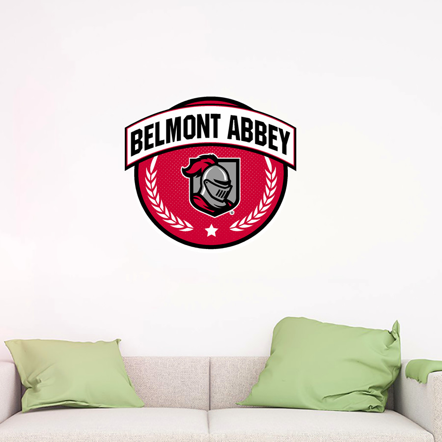 Belmont Abbey College The Official Store of the Crusaders Wall Decal - Circle With Banner