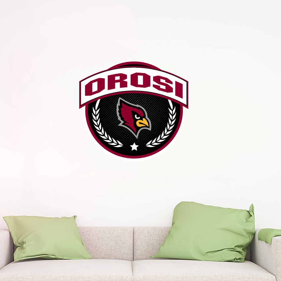 OROSI HIGH SCHOOL CARDINALS <span class="pdp-name-mascot">OROSI CARDINALS</span> Wall Decal - Circle With Banner