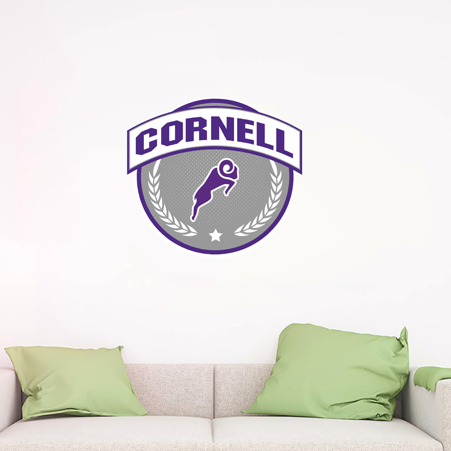 Cornell Rams Wall Decal - Circle With Banner