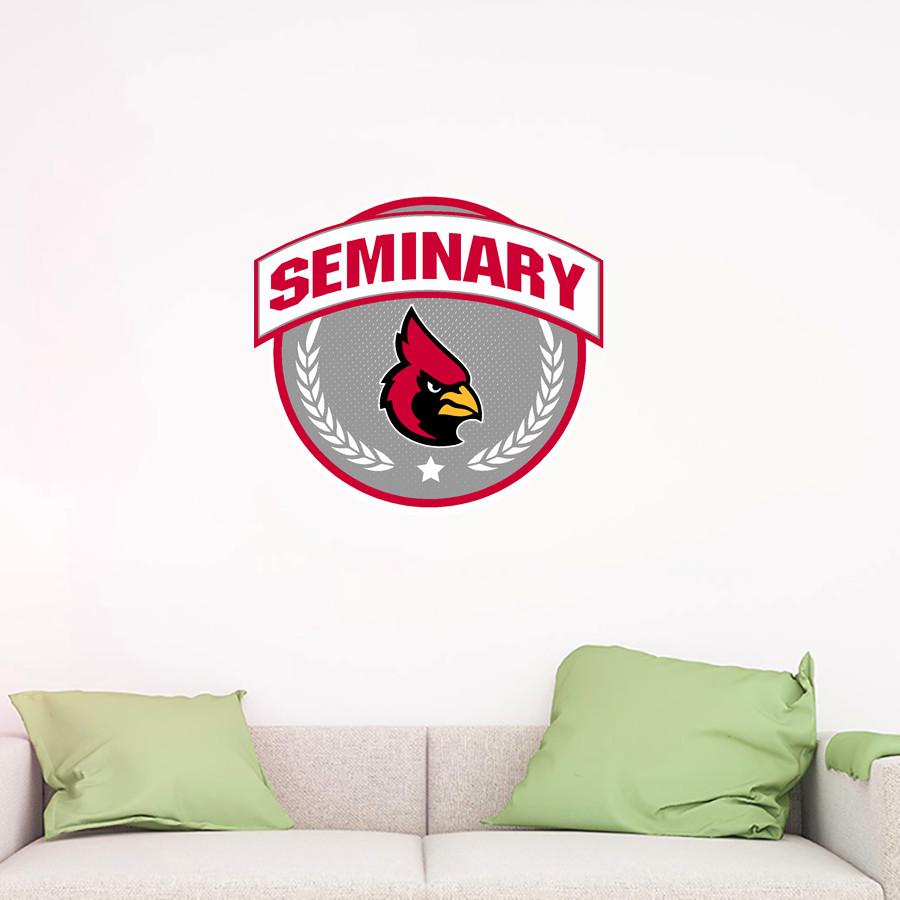 Seminary Cardinals <span class="pdp-name-mascot">Seminary Cardinals</span> Wall Decal - Circle With Banner