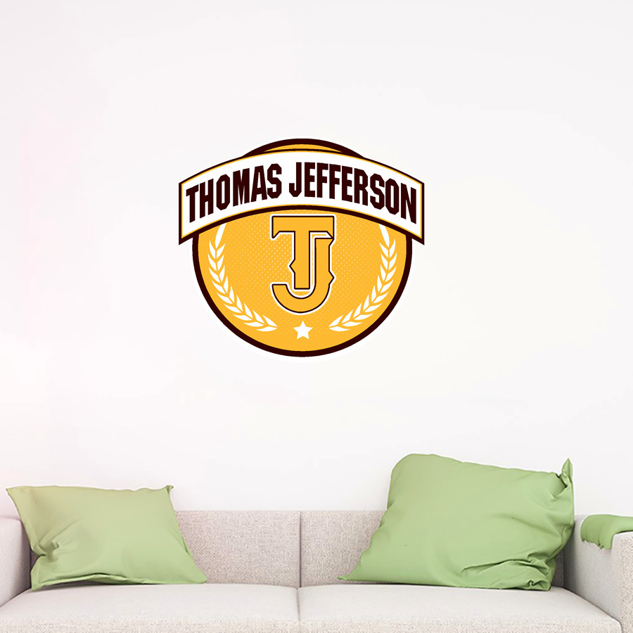 THOMAS JEFFERSON HIGH SCHOOL SPARTANS <span class="pdp-name-mascot">THOMAS JEFFERSON SPARTANS</span> Wall Decal - Circle With Banner