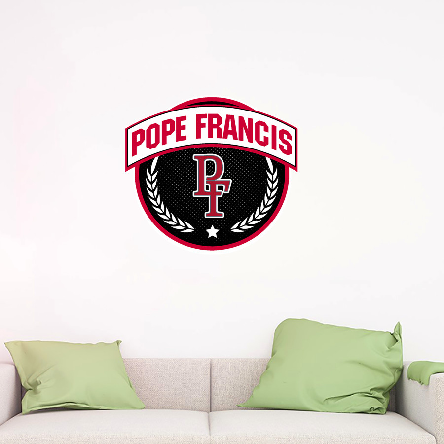 Pope Francis Cardinals Wall Decal - Circle With Banner