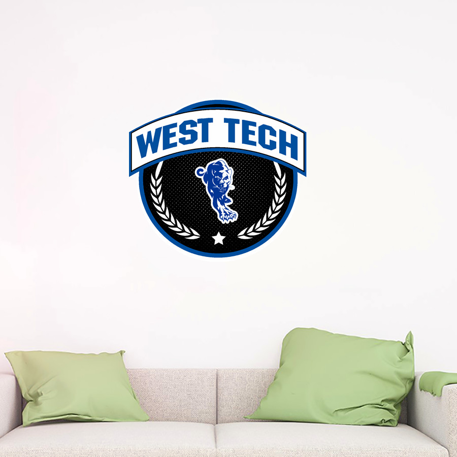 West Tech Panthers Wall Decal - Circle With Banner