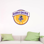 BERKSHIRE HIGH SCHOOL BADGERS <span class="pdp-name-mascot">BERKSHIRE BADGERS</span> Wall Decal - Circle With Banner Front Thumbnail