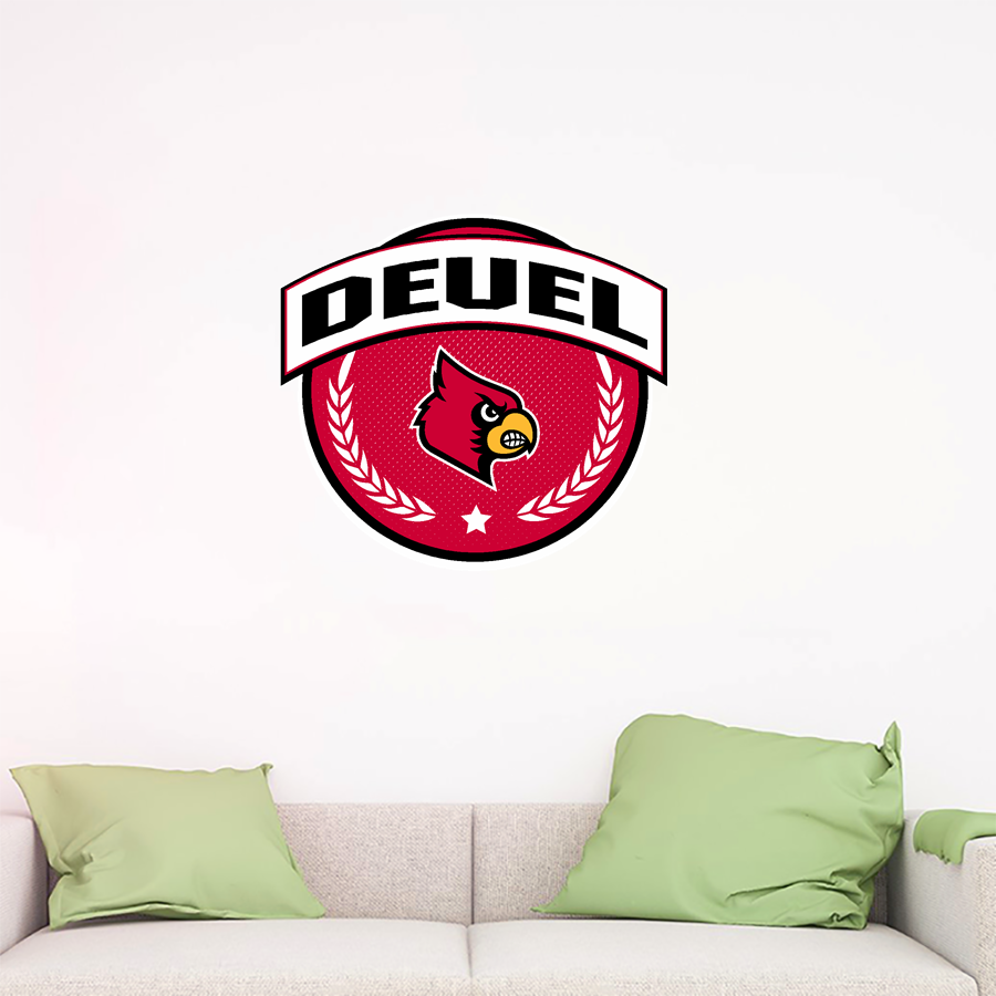 DEUEL SCHOOL DISTRICT NO 19-4 CARDINALS <span class="pdp-name-mascot">DEUEL CARDINALS</span> Wall Decal - Circle With Banner