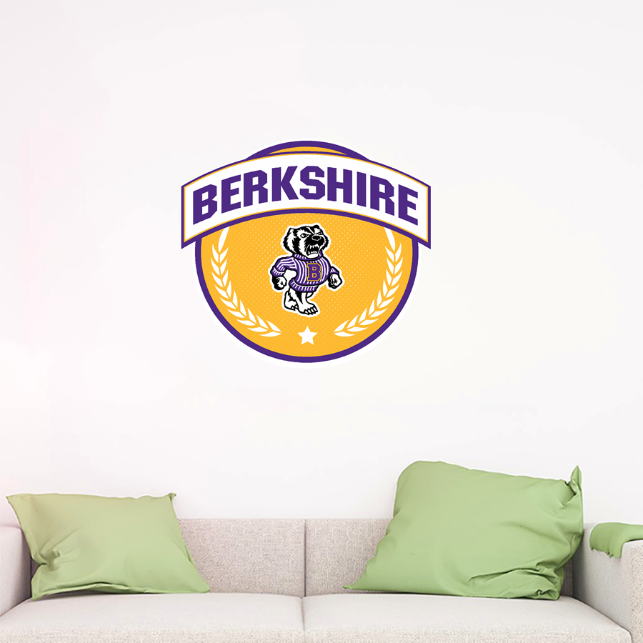 BERKSHIRE HIGH SCHOOL BADGERS <span class="pdp-name-mascot">BERKSHIRE BADGERS</span> Wall Decal - Circle With Banner