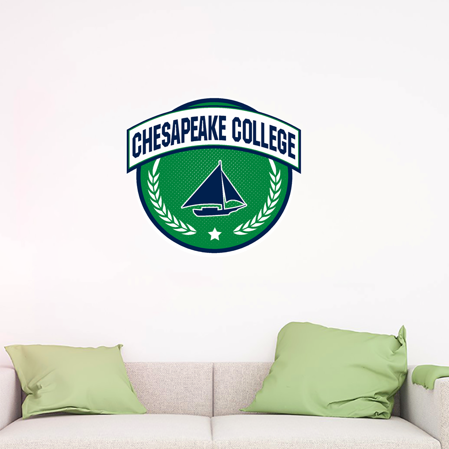 Chesapeake College Skipjacks <span class="pdp-name-mascot">Chesapeake Skipjacks</span> Wall Decal - Circle With Banner