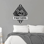 West Ottawa Panthers <span class="pdp-name-mascot">West Ottawa Panthers</span> Wall Decal - Diamond With Banner Front Thumbnail