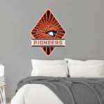 Tusculum University Pioneer Athletics <span class="pdp-name-mascot">TUSCULUM Pioneers</span> Wall Decal - Diamond With Banner Front Thumbnail