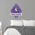 BENJAMIN HIGH SCHOOL MUSTANGS Wall Decal - Diamond With Banner Front Thumbnail