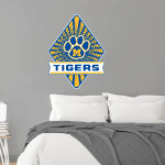 Mercy High School Tigers Online Store Wall Decal - Diamond With Banner Front Thumbnail