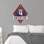 Glenn Grizzlies <span class="pdp-name-mascot">Tom Glenn Grizzlies</span> Wall Decal - Diamond With Banner Front Thumbnail