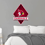 Eleva-Strum Cardinals Wall Decal - Diamond With Banner Front Thumbnail