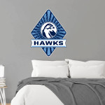 Headwaters Hawks <span class="pdp-name-mascot">Headwaters School Hawks</span> Wall Decal - Diamond With Banner Front Thumbnail