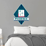 PISOTA Phoenix <span class="pdp-name-mascot">Phoenix International School of the Arts Phoenix</span> Wall Decal - Diamond With Banner Front Thumbnail